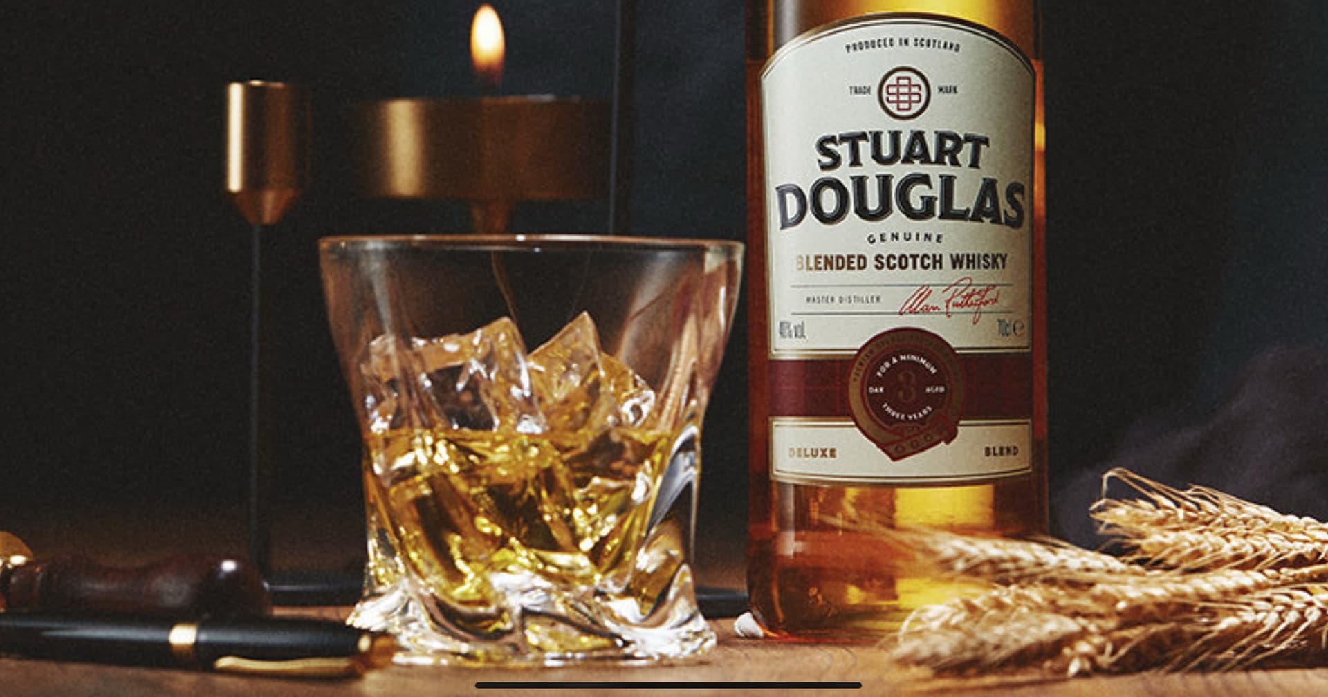 Scotch whisky served in a glass.